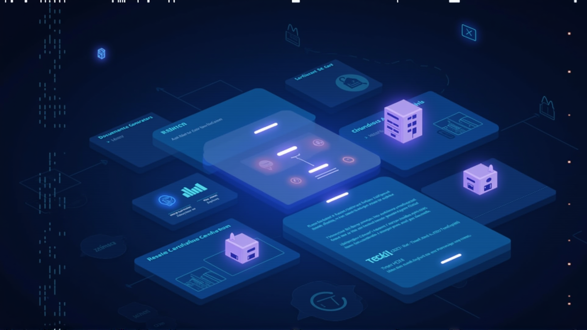 Property automation tools interface showing automated document generation and resale certificate system
